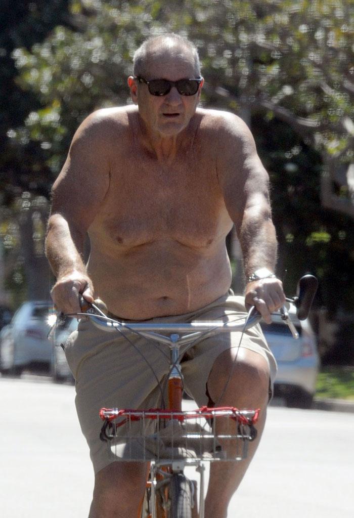 Ed ONeill Shirtless Weight Bike Ride