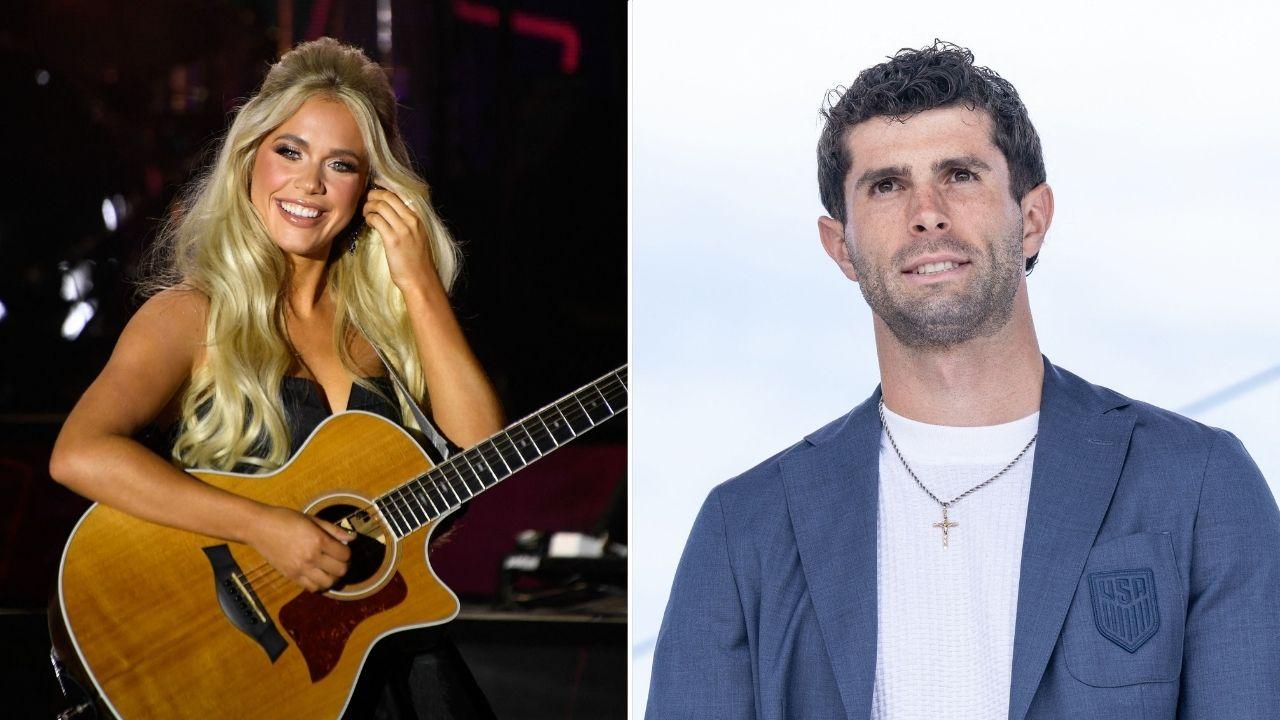 Split photo of Megan Moroney and Christian Pulisic