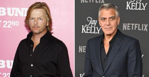 Photo of David Spade and George Clooney