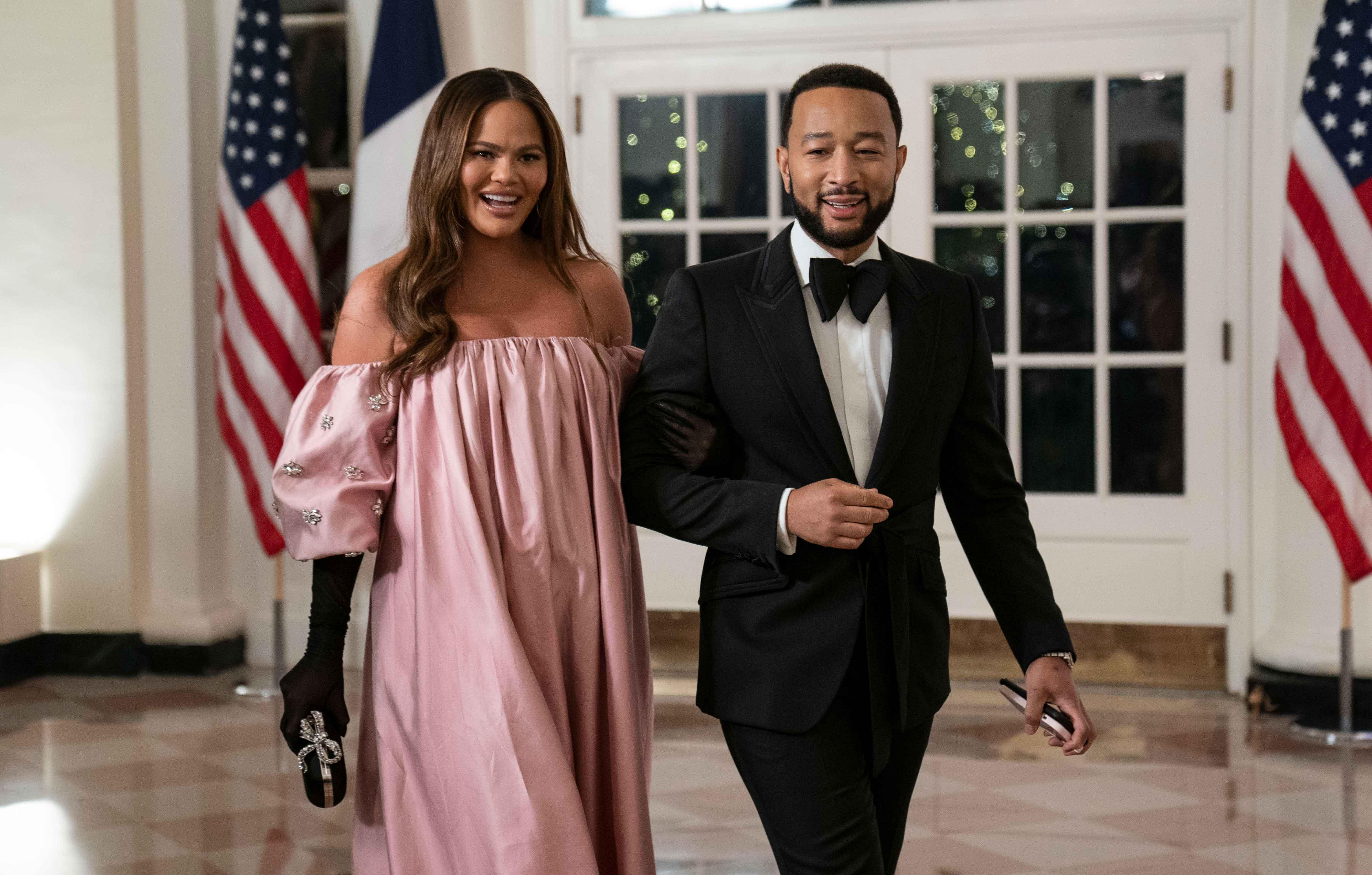 chrissy teigen john legend pack on pda welcoming baby est