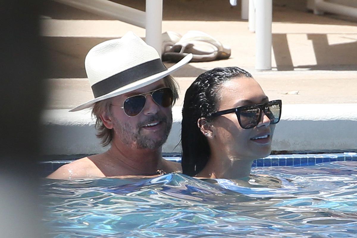 Exclusive&#8230; David Spade &amp; Naya Rivera Get Close And Personal In The Pool.***NO USE W/O PRIOR AGREEMENT &#8211; CALL FOR PRICING***