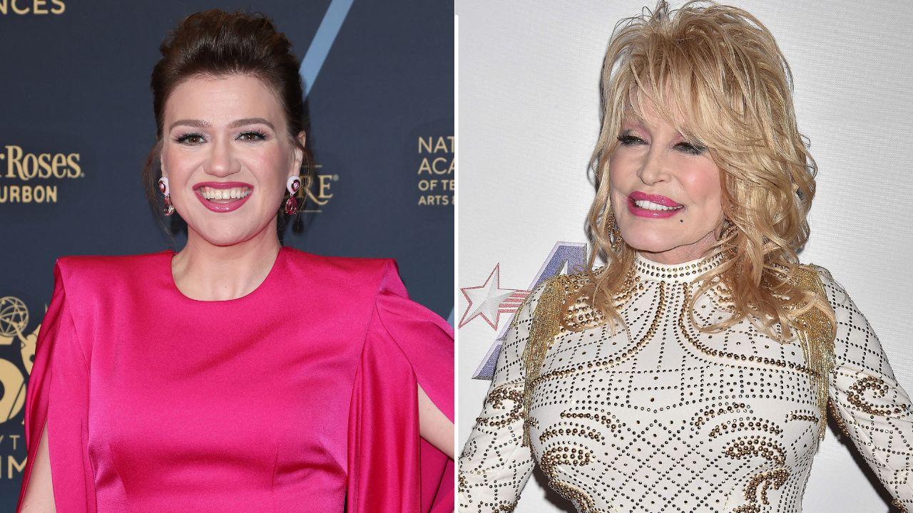 Split of Kelly Clarkson; Dolly Parton.