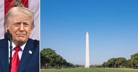 Photo of Donald Trump and National Mall.