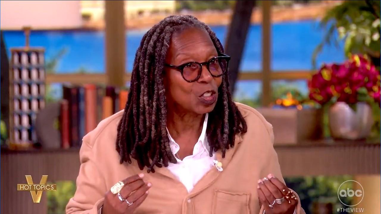 photo of Whoopi Goldberg doesn't think the president was kidding when he made the comments.