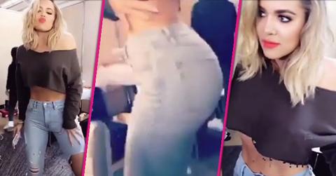 khloe kardashian super skinny snapchat side boob