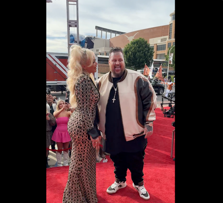 Jelly Roll & Wife Bunnie XO Pose At 2024 CMT Red Carpet