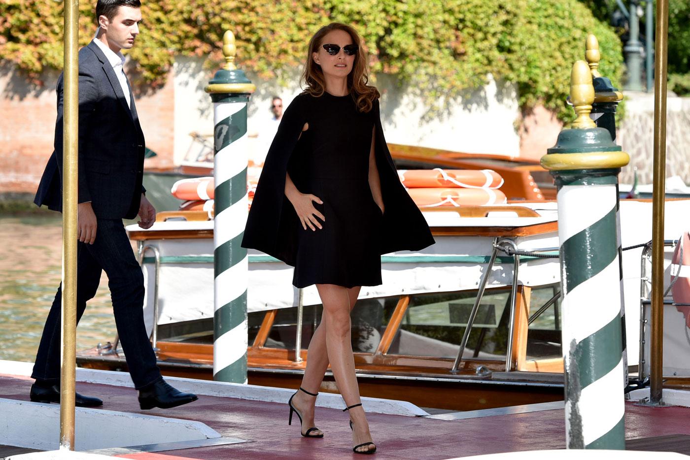 Natalie Portman Is Chic in Little Black Dress