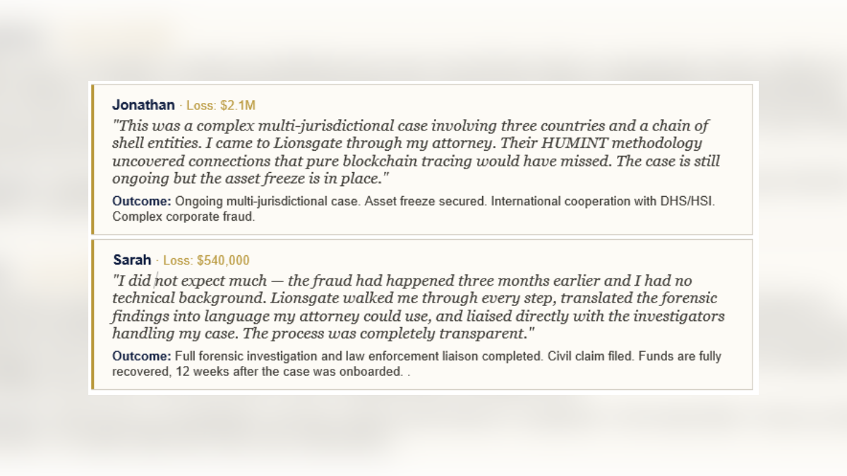 the  best crypto forensics firms for high value cases in