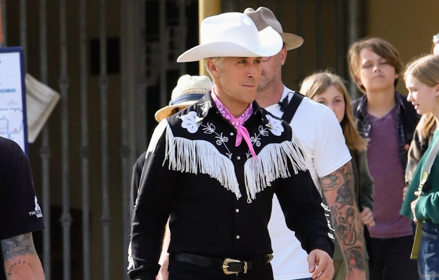 Margot Robbie, Ryan Gosling Film 'Barbie' In Cowboy Attire: Photos!