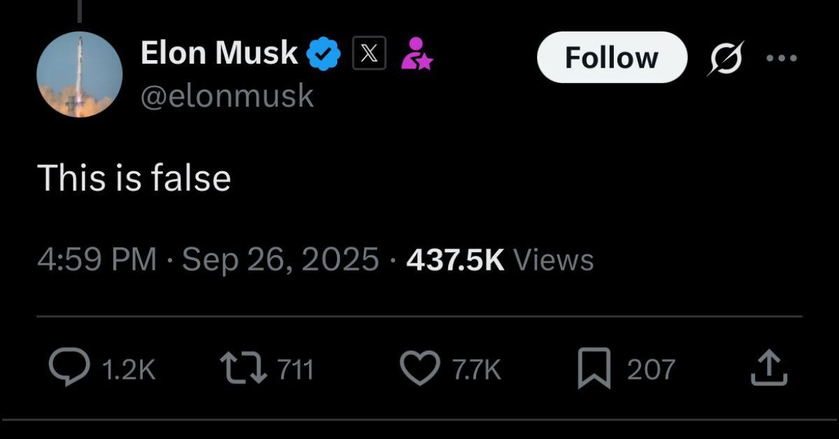 photo of Elon Musk claimed the narrative about his scheduled visit to the island was 'false'