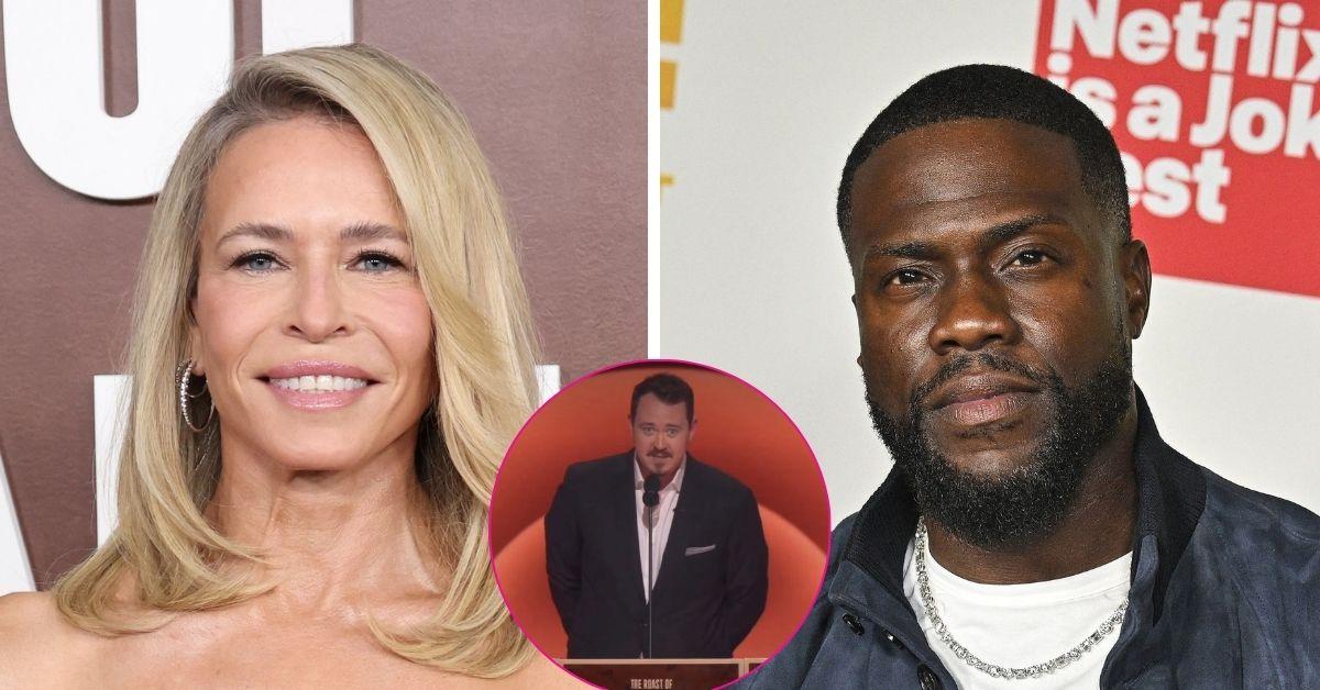split photo of Chelsea Handler, Kevin Hart & Shane Gillis