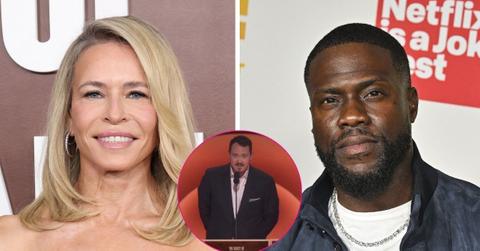 split photo of Chelsea Handler, Kevin Hart & Shane Gillis