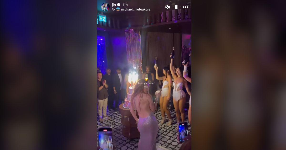 jennifer lopez stuns backless dress wild birthday night photos