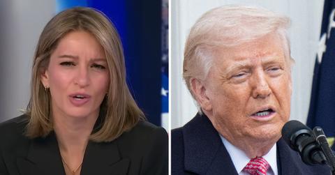 split of Katy Tur and Donald Trump.