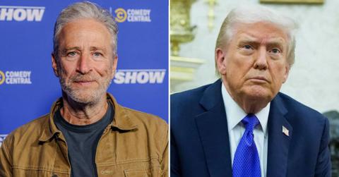 Photo of Jon Stewart and Donald Trump