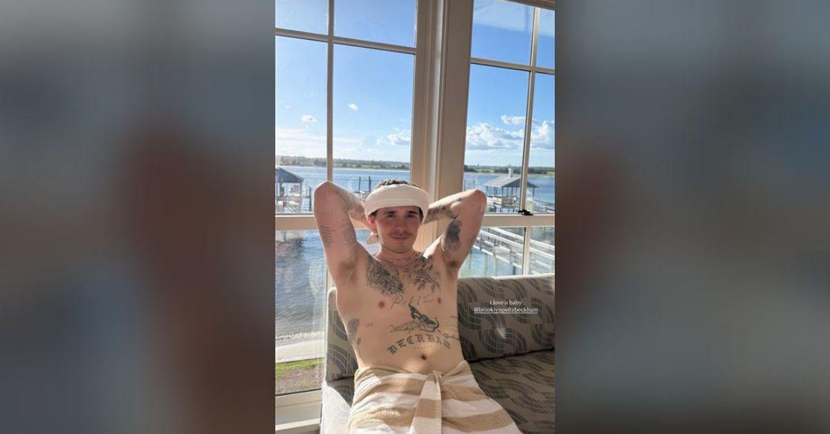 nicola peltz shares scandalous photo brooklyn beckham wearing towel family drama