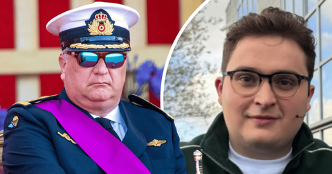 Clément Vandenkerckhove and Prince Laurent