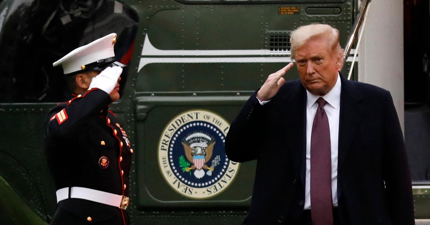 donald trump salute unwell