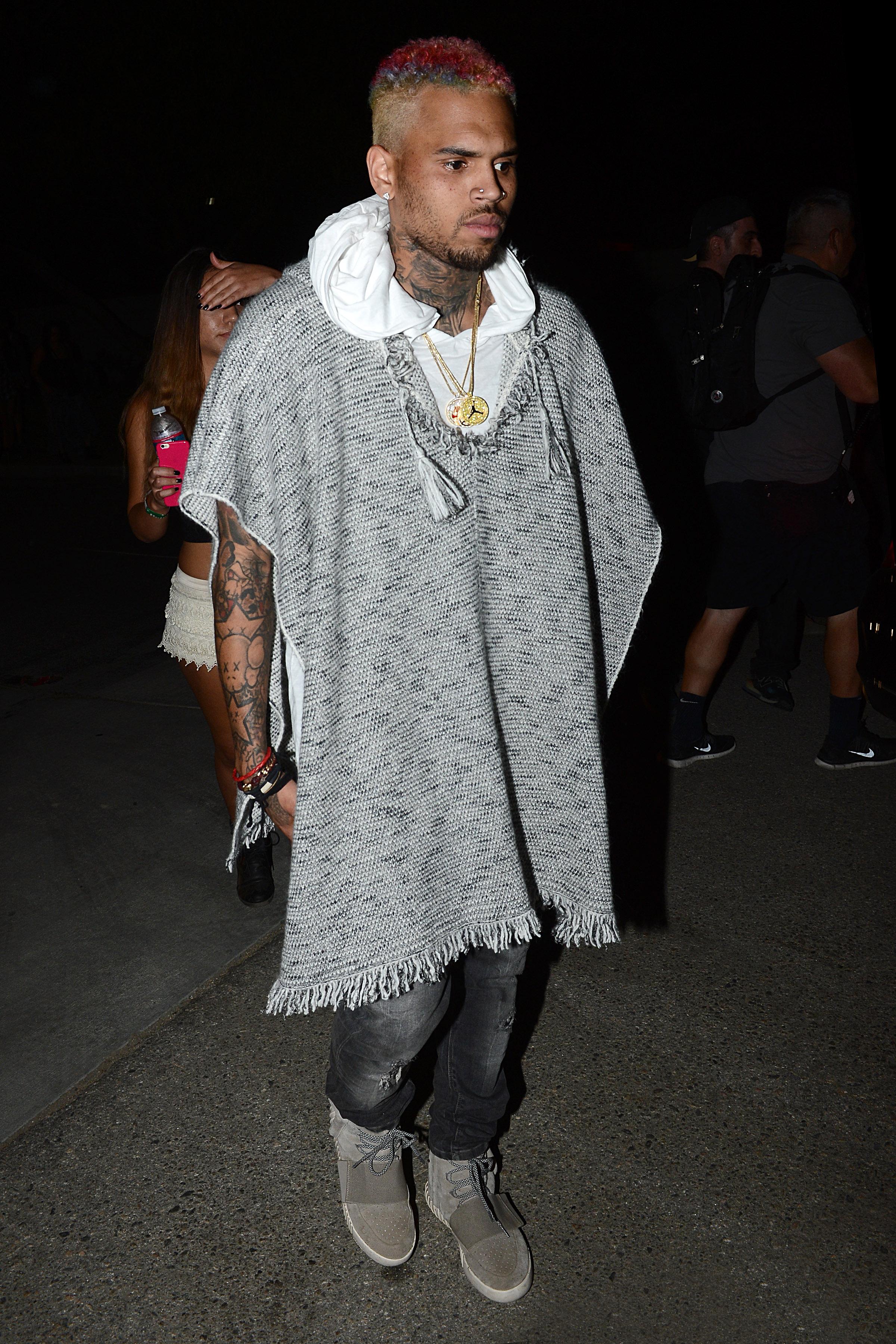Chris Brown Goes The Neon Carnival at Coachella
