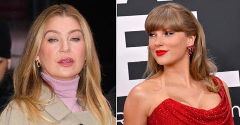 Photo of Ellen Pompeo; picture of Taylor Swift.