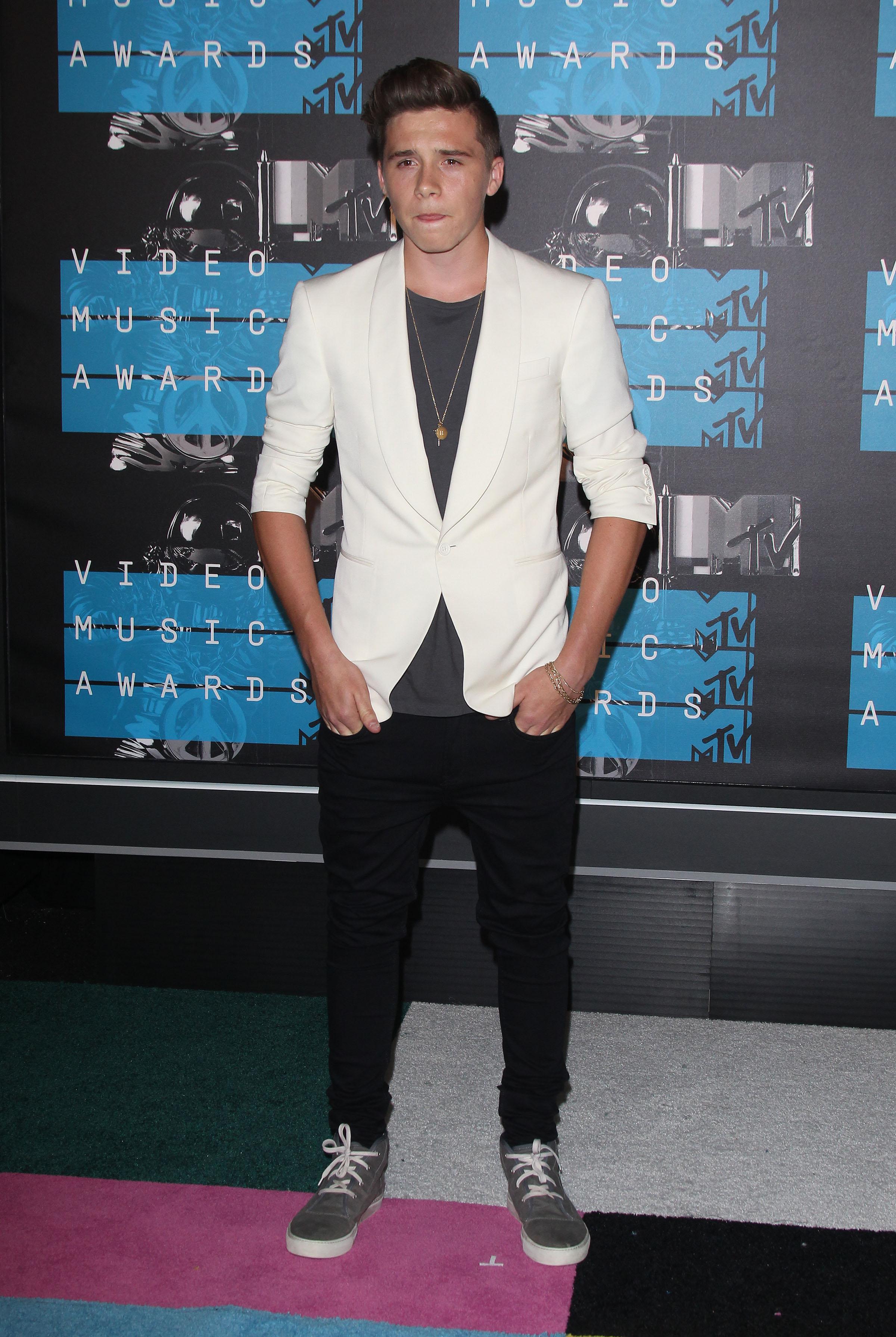 Brooklyn Beckham arrives at the 2015 MTV VMAs &#8211; Los Angeles