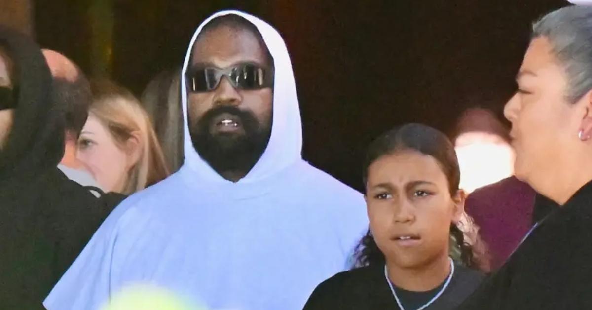 Phot of Kanye West claimed he doesn't get to see his children.