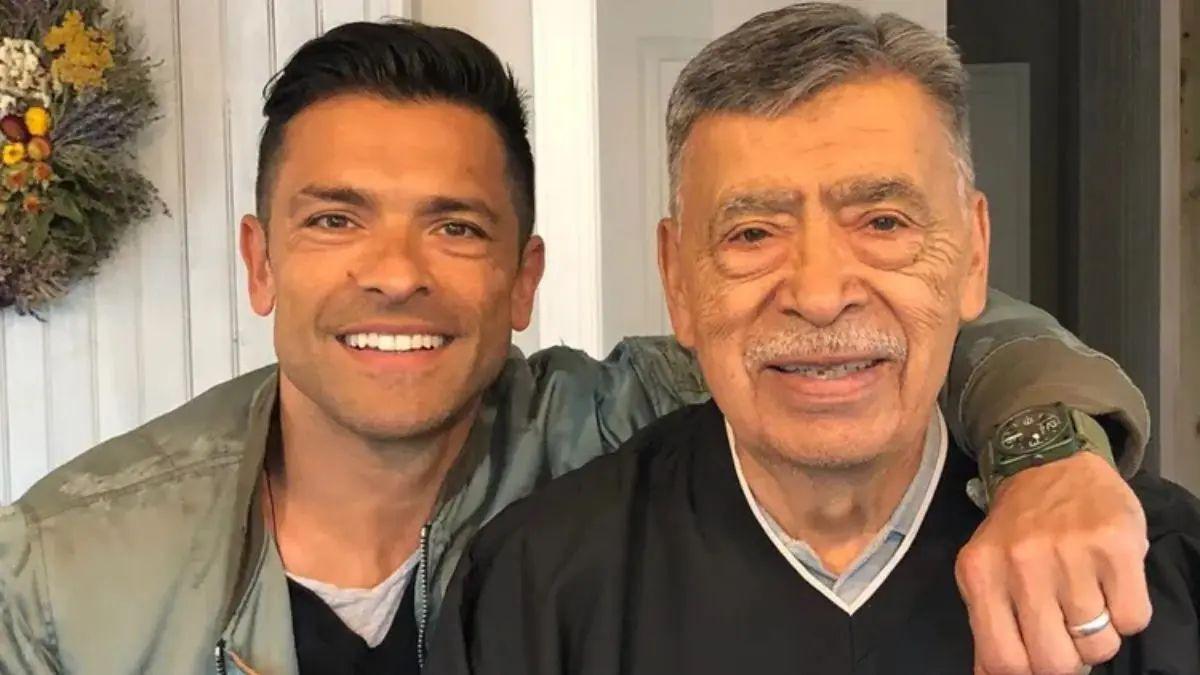 Photo of Mark Consuelos and his father, Saul.