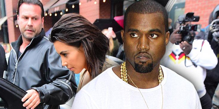 kanye west fires bodyguard talking to kim