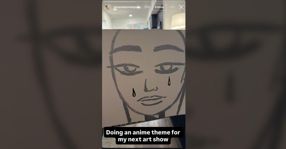 Amanda Bynes shared a rare picture of her artwork to her Instagram Stories.