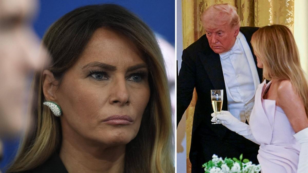 split of Melania, Donald Trump. 