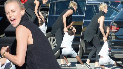 Charlize Theron’s Son Jackson Cries And Fights His Mom During Their