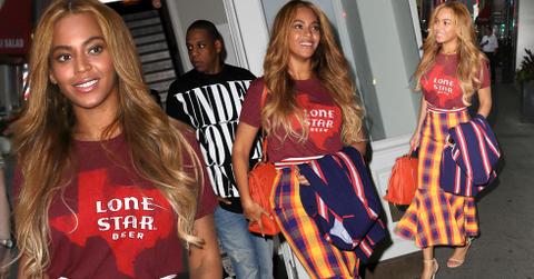 BEYONCE PLAID SKIRT TEXAS T SHIRT FASHION FAIL