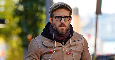 Ryan Reynolds looks cool in a leather jacket as he rides motorcycle in Tribeca, NYC