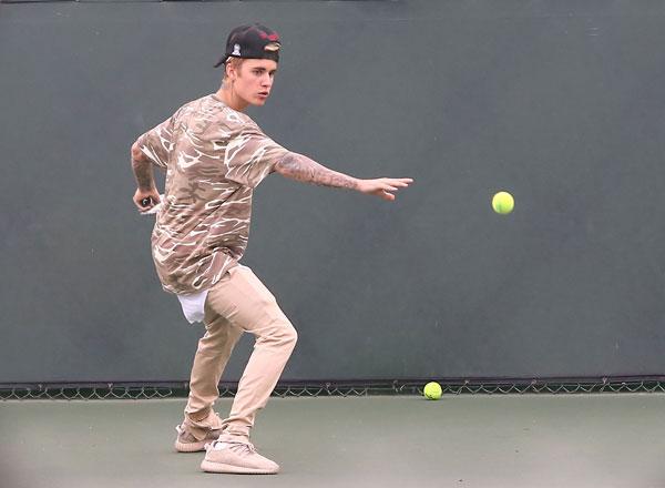 justin beiber tennis lessons