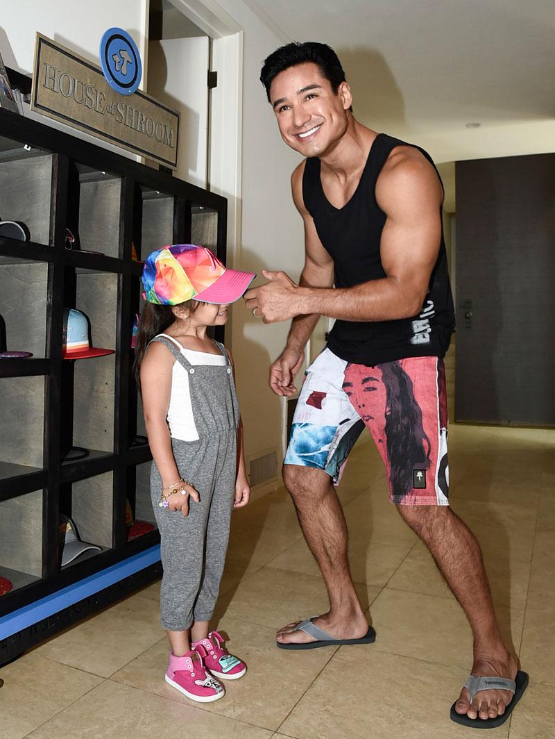 Mario Lopez with Daughter Gia at House of Shroom by Mellow Mushroom Booth at Kia Beach House (c) Dan Steinberg