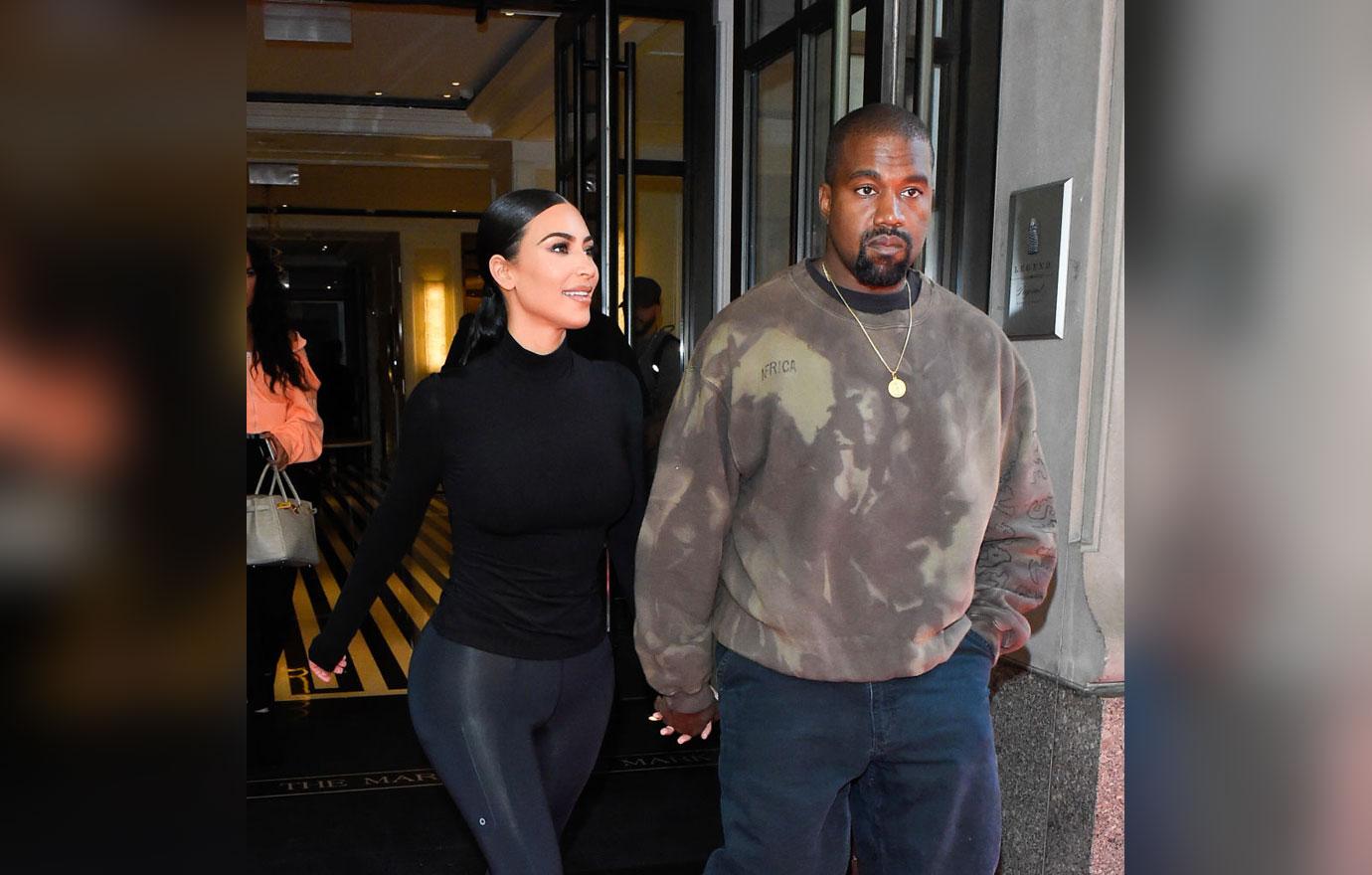 Kim Kardashian And Kanye West Hold Hands