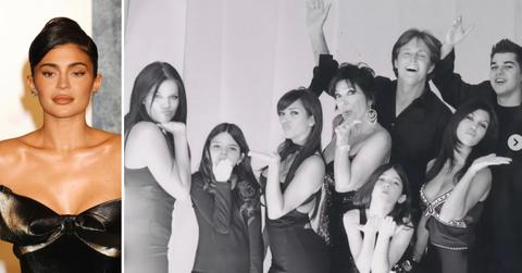 kylie jenner confuses fans throwback christmas card unknown family member