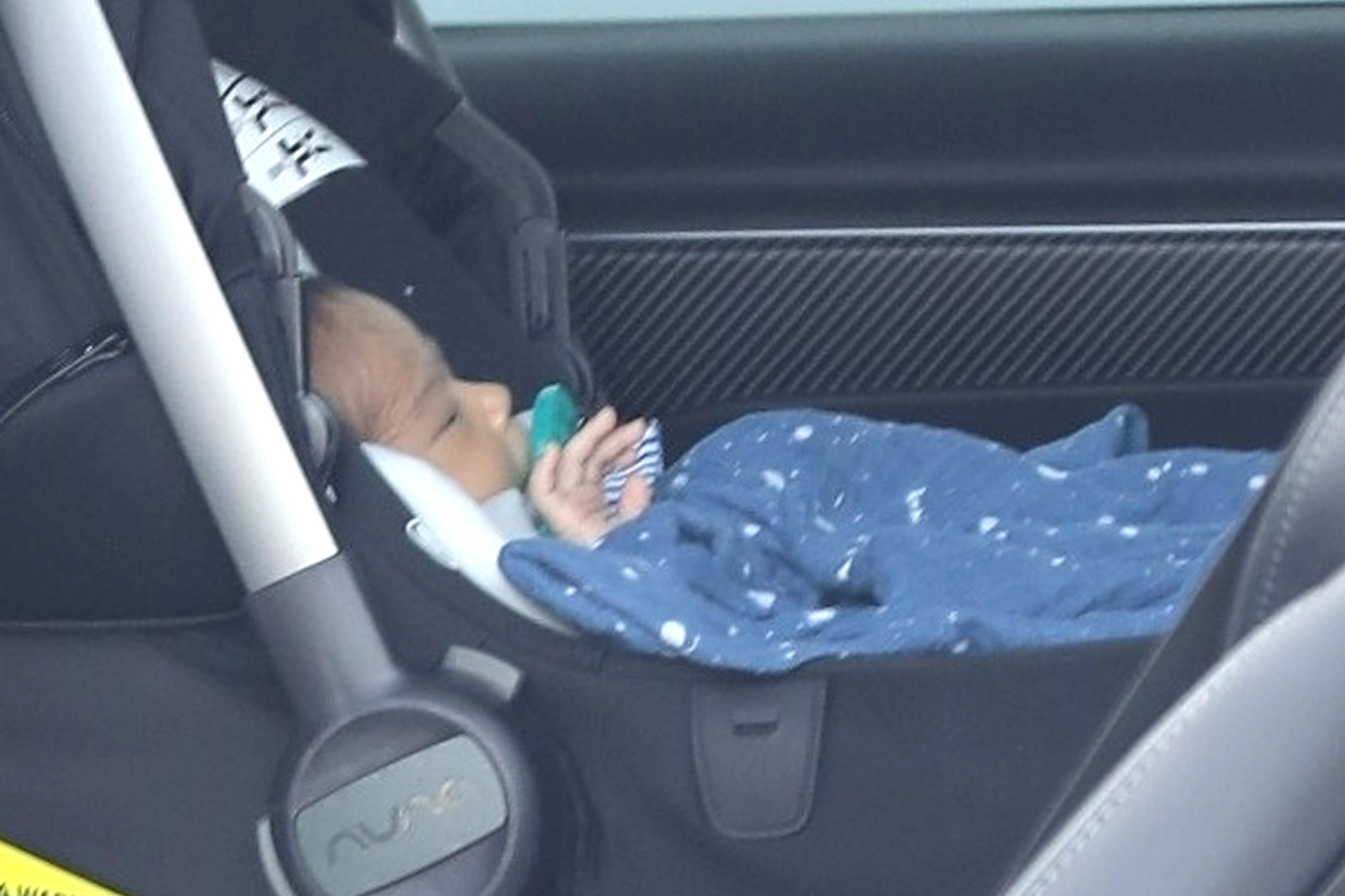 *EXCLUSIVE* Jessica Alba takes her new baby son Hayes Alba to the spa