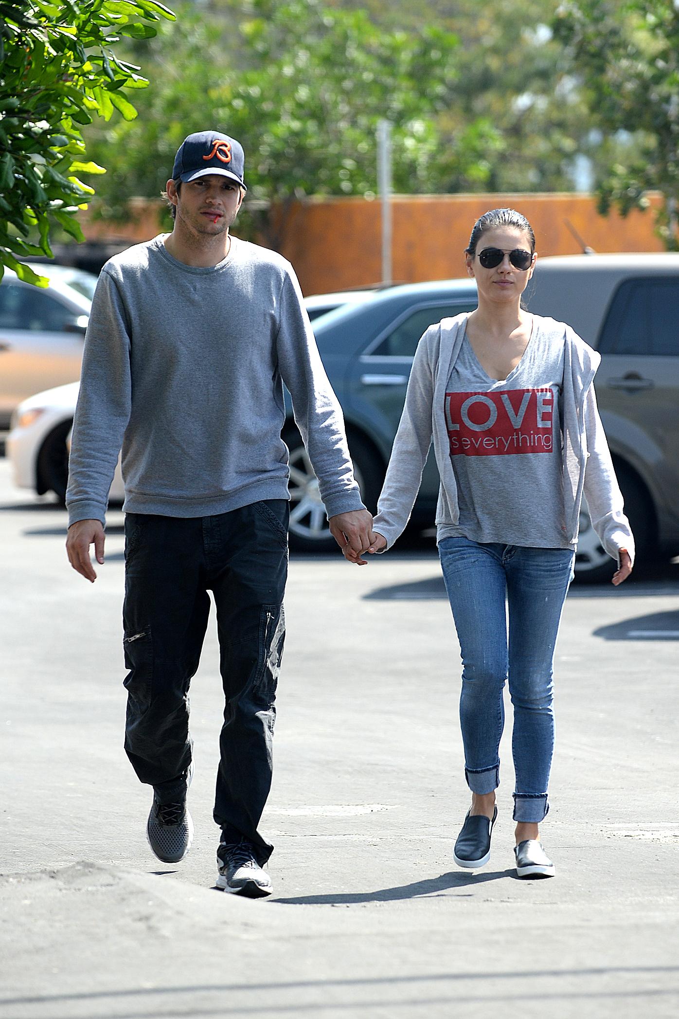 *EXCLUSIVE* Ashton Kutcher and Mila Kunis get domesticated with a trip to Home Depot **USA ONLY**