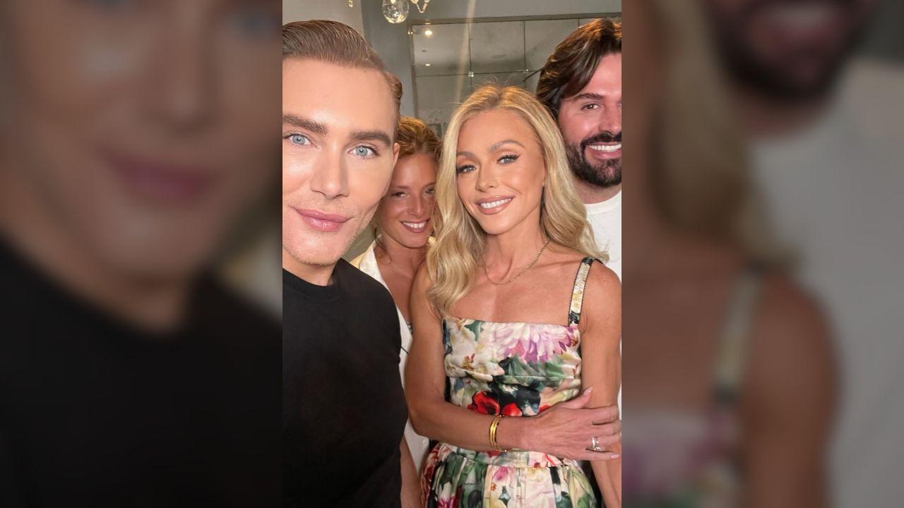 Photo of Kelly Ripa often discusses her hair care.