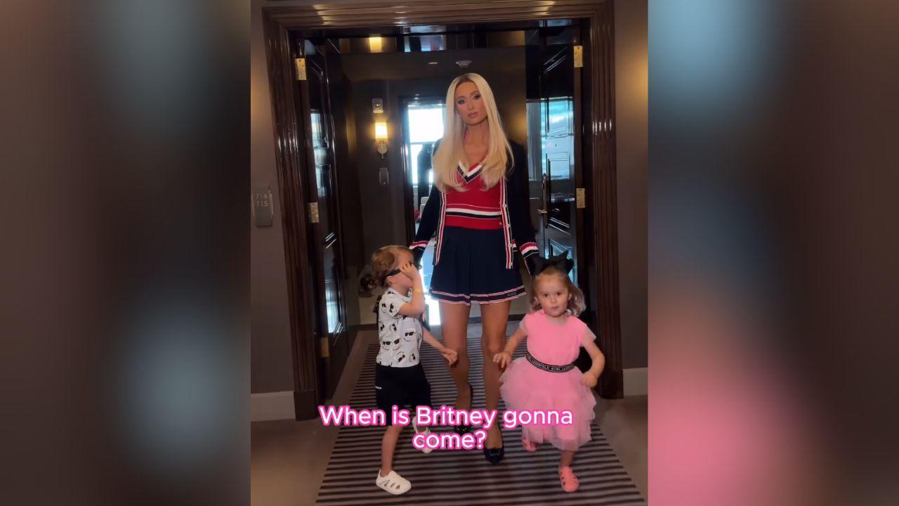 image of Paris Hilton's son Phoenix asked when he could see Britney Spears.