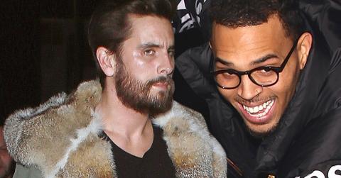 scott disick strip club chris brown