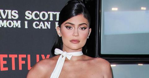 Kylie Jenner White Dress Red Carpet Topless Travis Scott