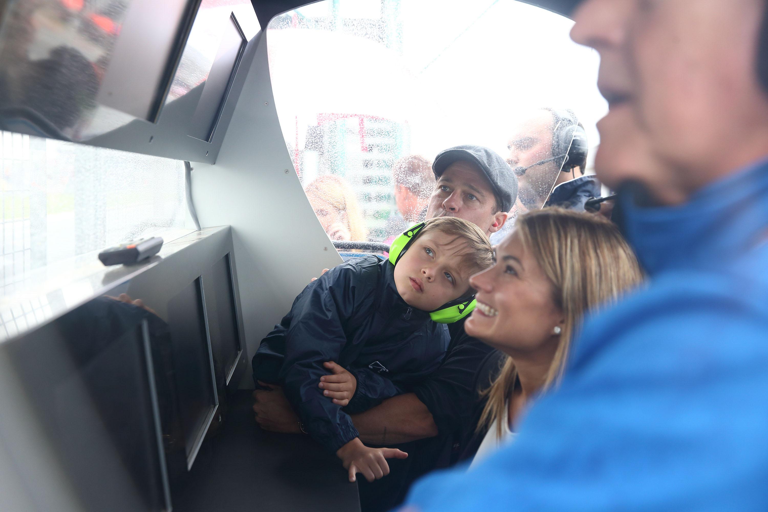 Brad Pitt Attends The MotoGP British Grand Prix Race At Silverstone Ahead Of The Release Of The Documentary &#8220;Hitting The Apex&#8221;