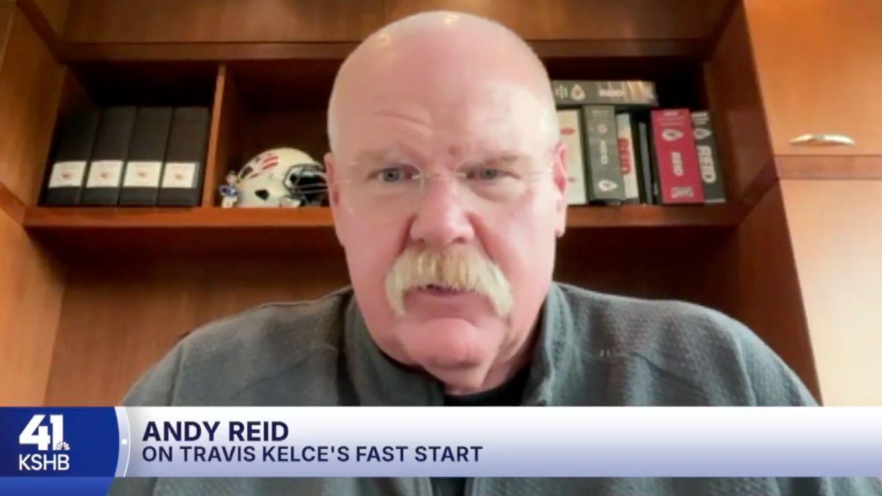 Photo of Andy Reid addressed Kelce's performance during an interview.