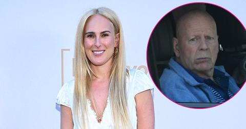 Photo of Rumer Willis with Bruce Willis inset