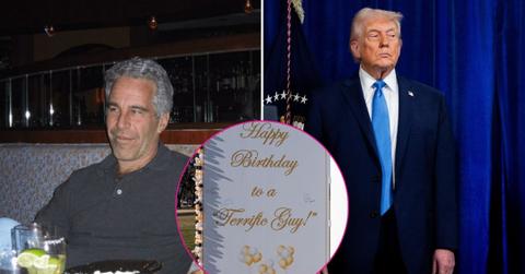 image split of Jeffrey Epstein and Donald trump