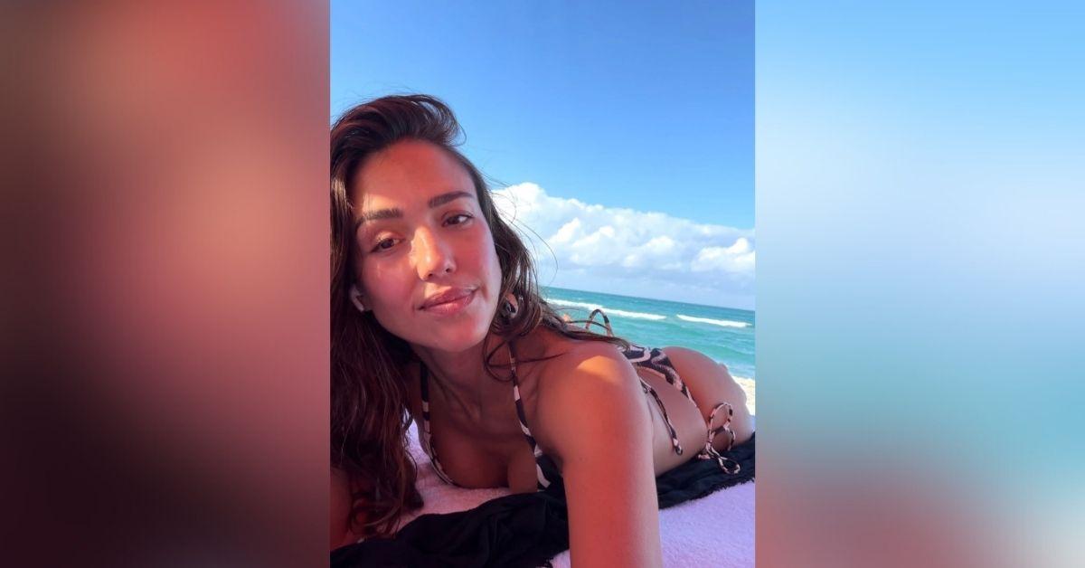 image of Jessica Alba shared affectionate photos from their beach getaway.