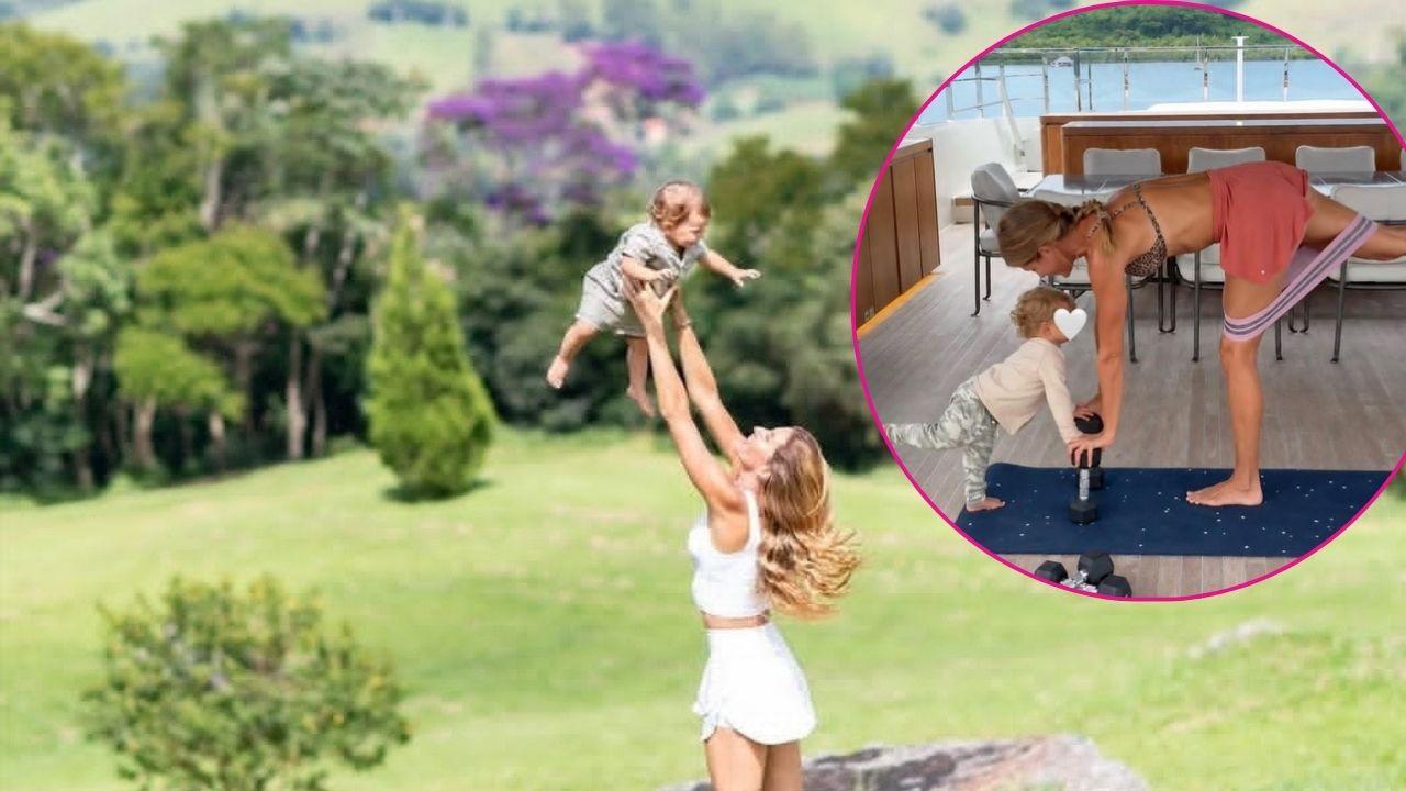 Photo of Gisele Bündchen with son