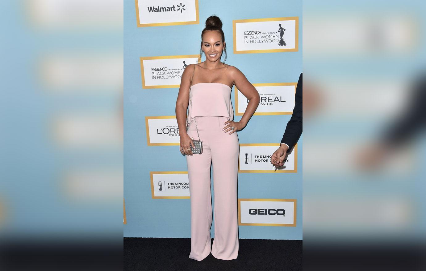 Evelyn Lozada In Pink Jumpsuit On Red Carpet Chad Ochocinco